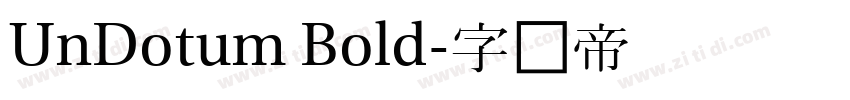 UnDotum Bold字体转换